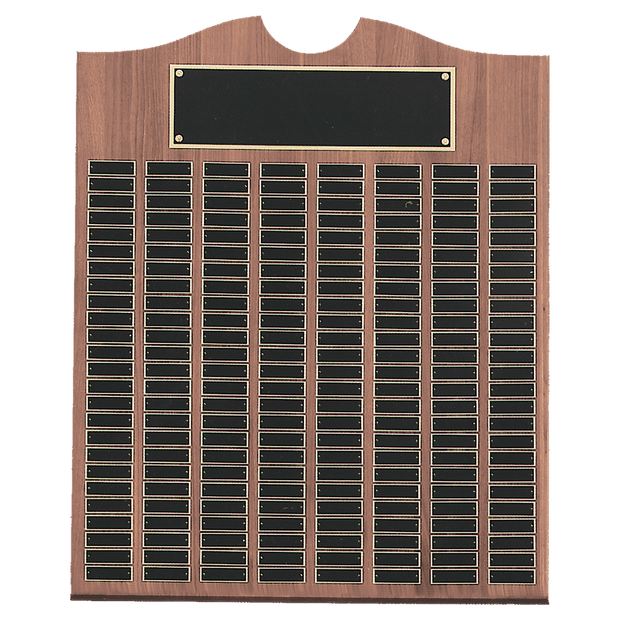 28 X 35 American Walnut Roster Solid Walnut Recognition Plaque W/200 Plates