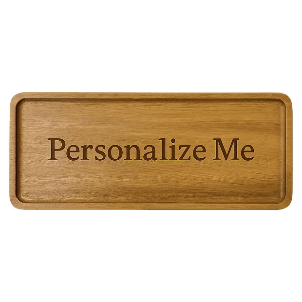 Acacia Charcuterie Board - 13.8x5.5" - Personalized With Your Special Message For The Occasion - Custom Crafting Alliance, LLC