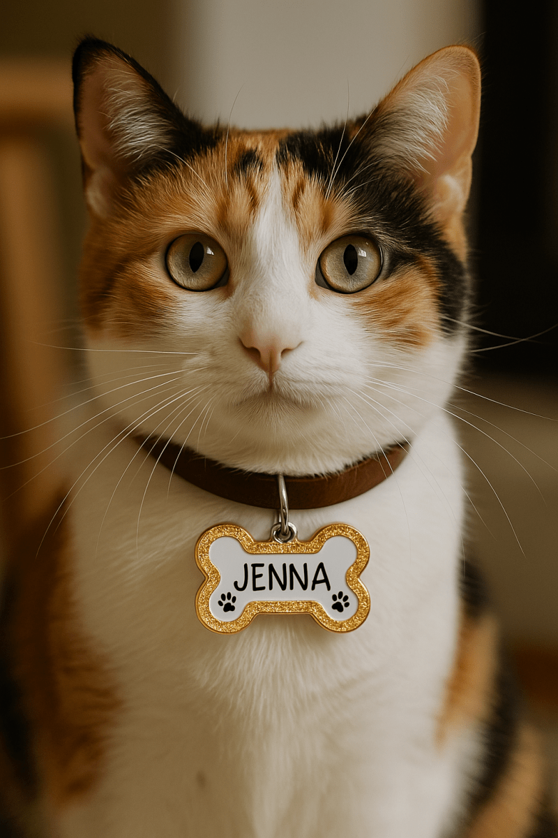 Custom Glitter Pet ID Tag – Personalized Dog & Cat Collar Name Tag with Engraving - Custom Crafting Alliance, LLC
