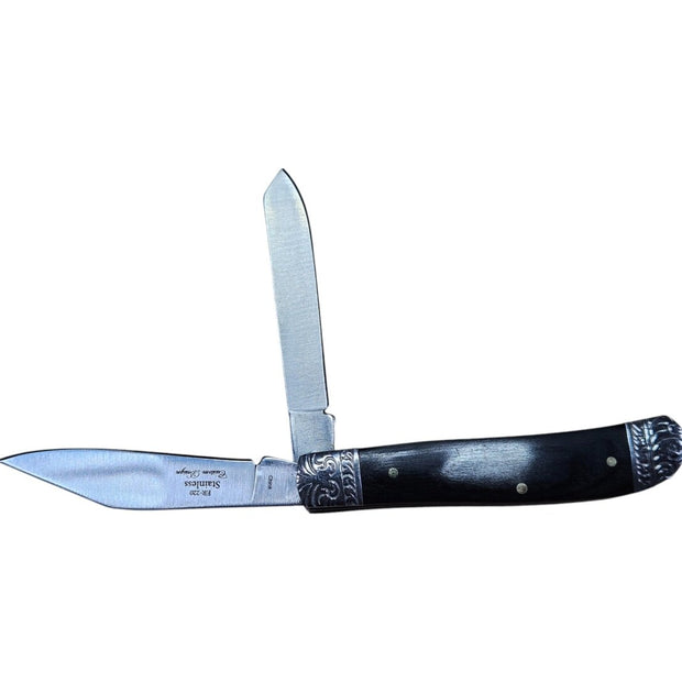 Elk Ridge 2 - Bladed Trapper Gentleman’s Knife – Classic Elegance Meets Everyday Utility - Custom Crafting Alliance, LLC