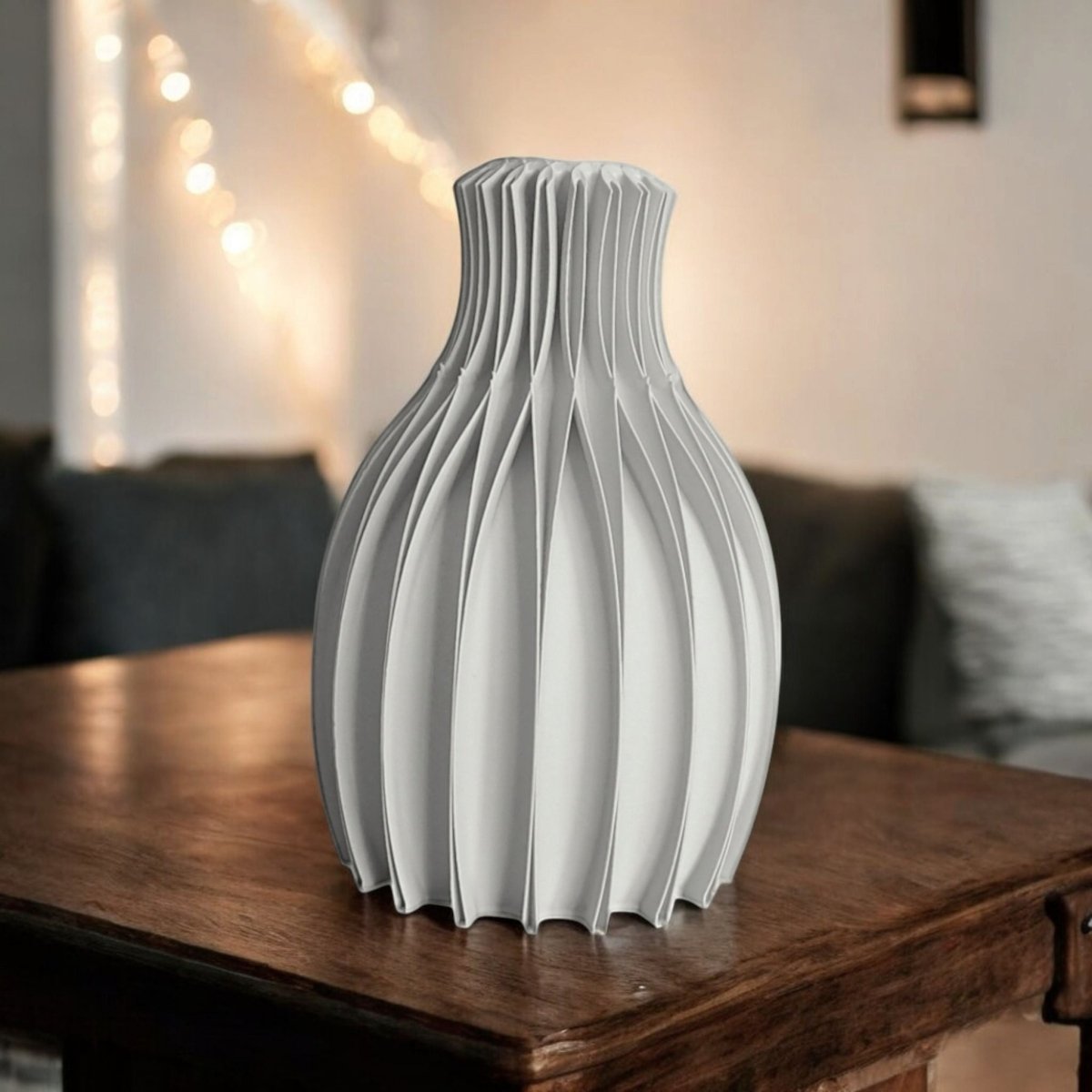 Facetta 3D - Printed Geometric Vase – A Modern Statement Piece for Elegant Interiors - Custom Crafting Alliance, LLC