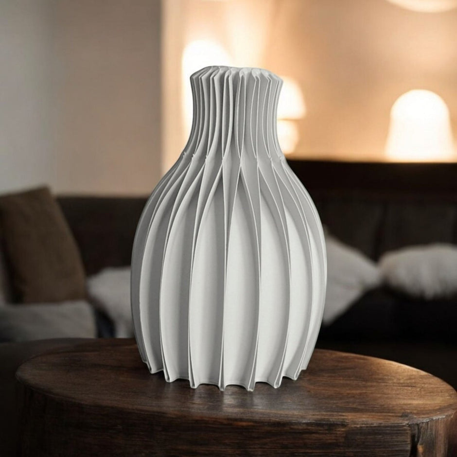 Facetta 3D - Printed Geometric Vase – A Modern Statement Piece for Elegant Interiors - Custom Crafting Alliance, LLC