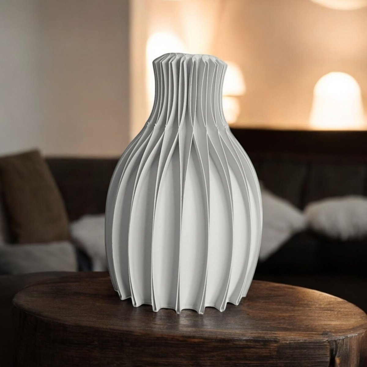 Facetta 3D - Printed Geometric Vase – A Modern Statement Piece for Elegant Interiors - Custom Crafting Alliance, LLC