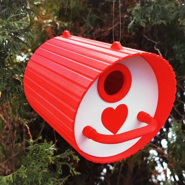 Heart Birdhouse – Charming Hanging Birdhouse with Perch & Heart Cutout - Custom Crafting Alliance, LLC