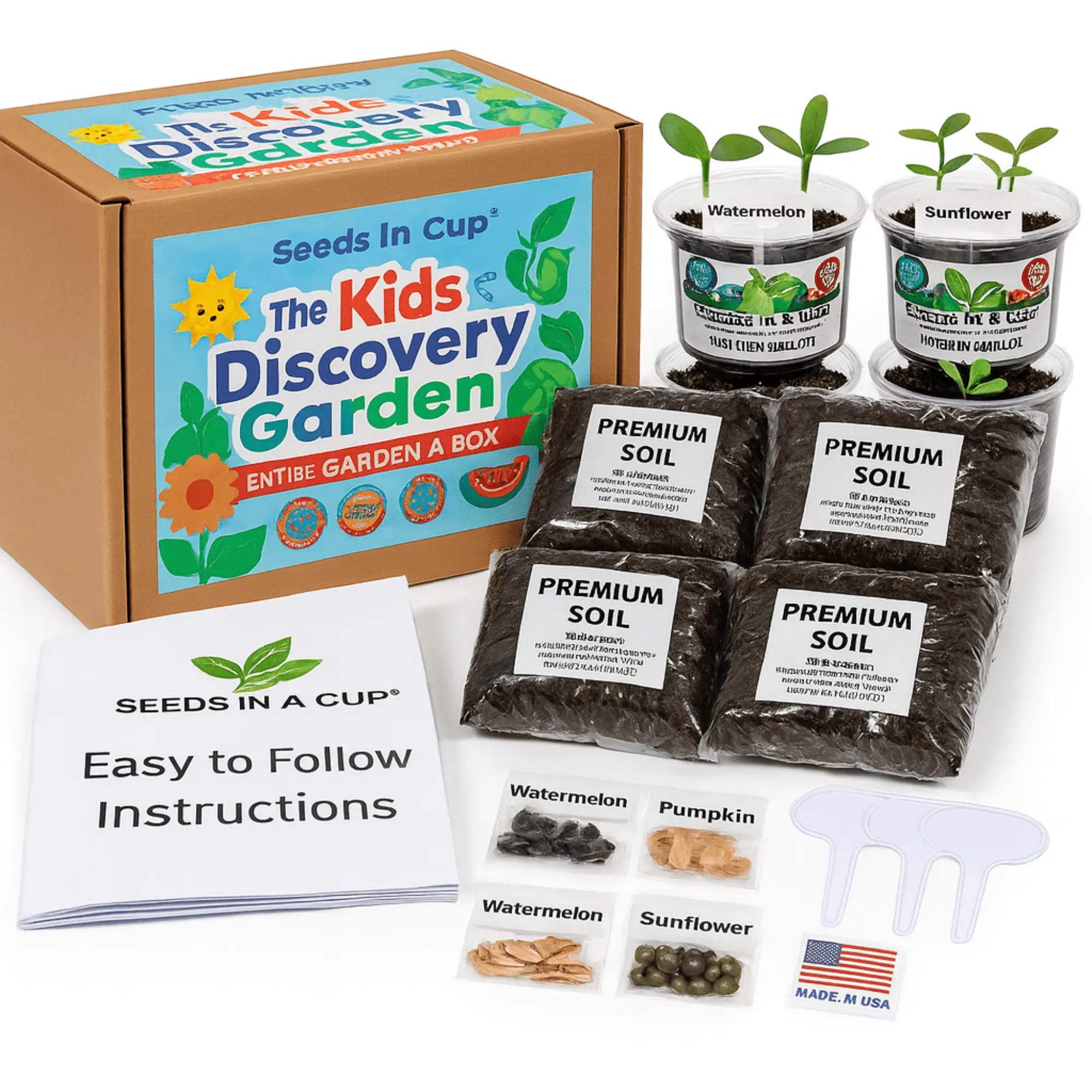 Kids Discovery Garden Kit | Educational STEM Seed Starter