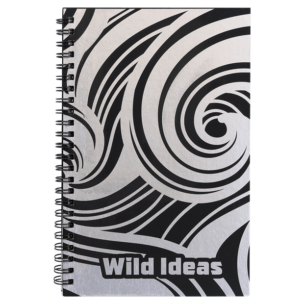 Notebook - Black Engravable Spiral Bound Available in Two Sizes - Custom Crafting Alliance, LLC